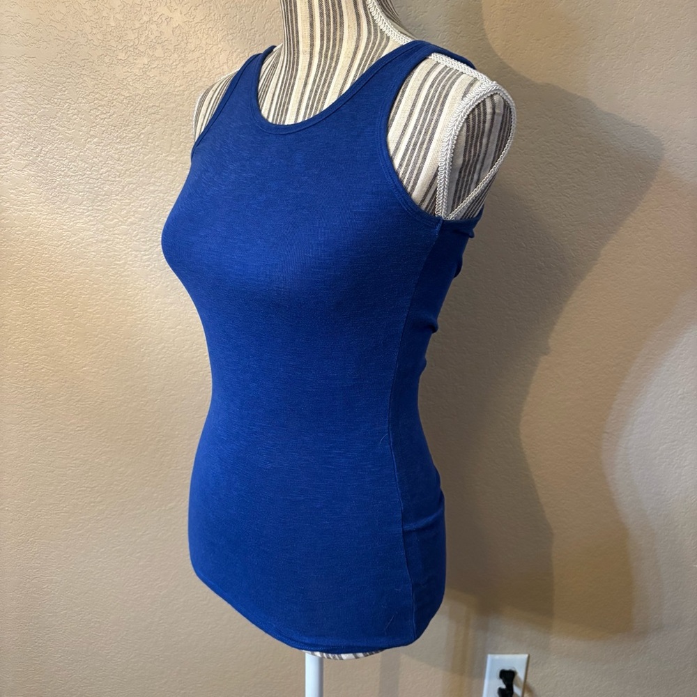 Merona Tank Top XS Royal Blue Cotton Modal Stretch Soft - Picture 3 of 8